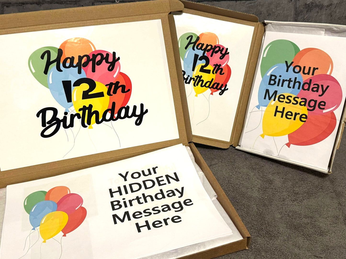 Happy Birthday Chocolate Sweet Selection Box With A Personalised Hidden / Secret Message & Image