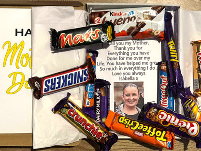 Mother's Day! v1 Chocolate Sweet Selection Box With A Personalised Hidden / Secret Message & Image
