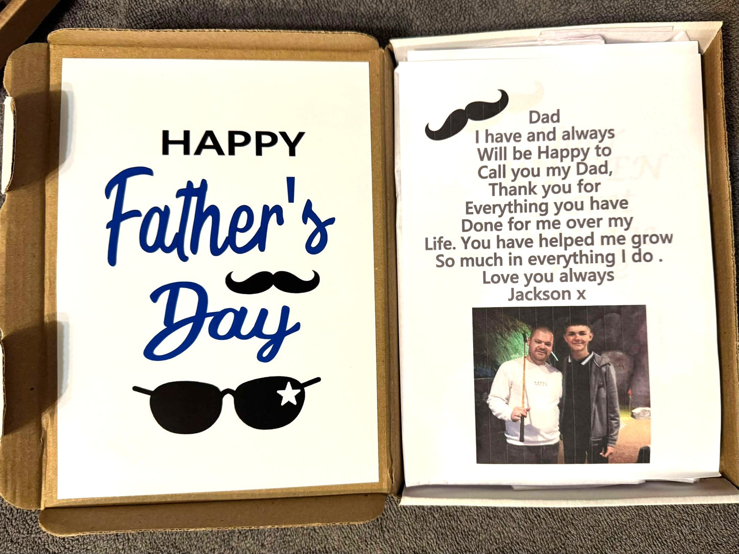 Father's Day! Chocolate Sweet Selection Box With A Personalised Hidden / Secret Message & Image