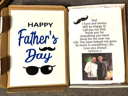 Father's Day! Chocolate Sweet Selection Box With A Personalised Hidden / Secret Message & Image