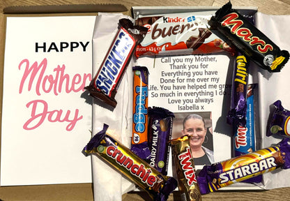 Mother's Day! v2 Chocolate Sweet Selection Box With A Personalised Hidden / Secret Message & Image