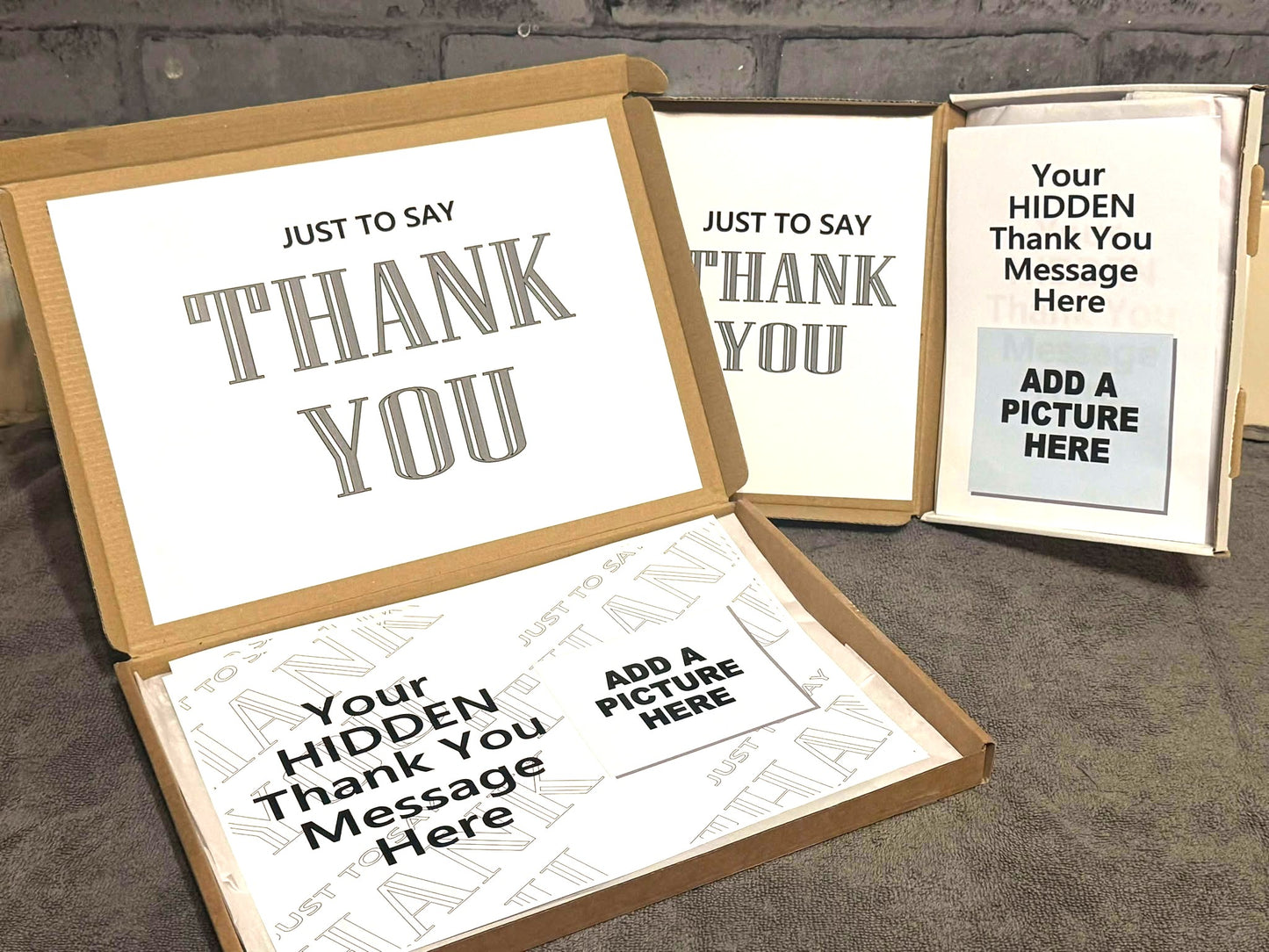 Thank You! Chocolate Sweet Selection Box With A Personalised Hidden / Secret Message & Image