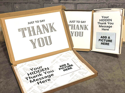 Thank You! Chocolate Sweet Selection Box With A Personalised Hidden / Secret Message & Image