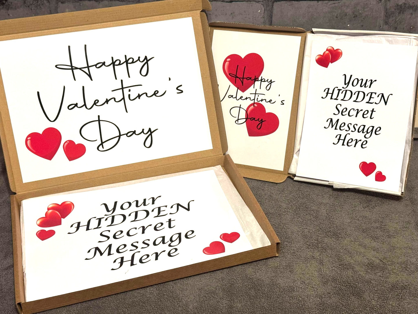Valentine's Day Chocolate Sweet Selection Box With A Personalised Hidden / Secret Message & Image