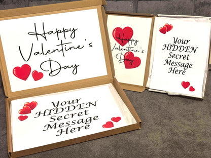 Valentine's Day Chocolate Sweet Selection Box With A Personalised Hidden / Secret Message & Image