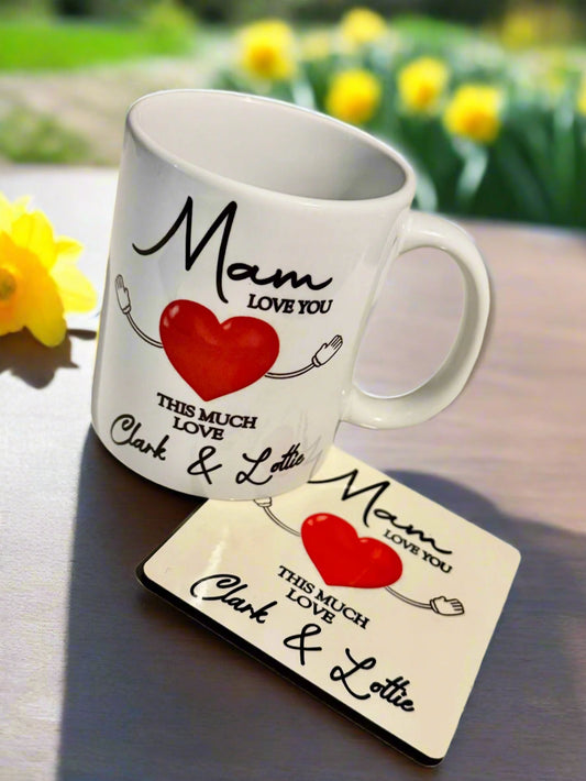 Printed Mother's Day Special Cup & Coaster Love You This Much