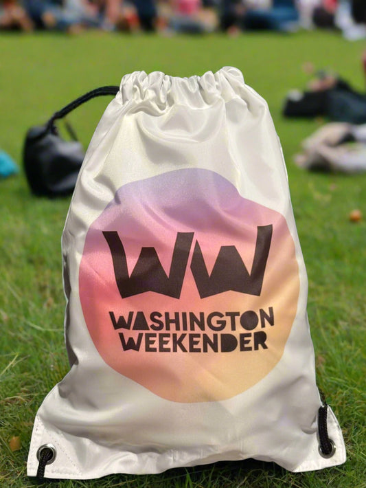 Washington Weekender Official Merchandise Printed Drawstring Bag