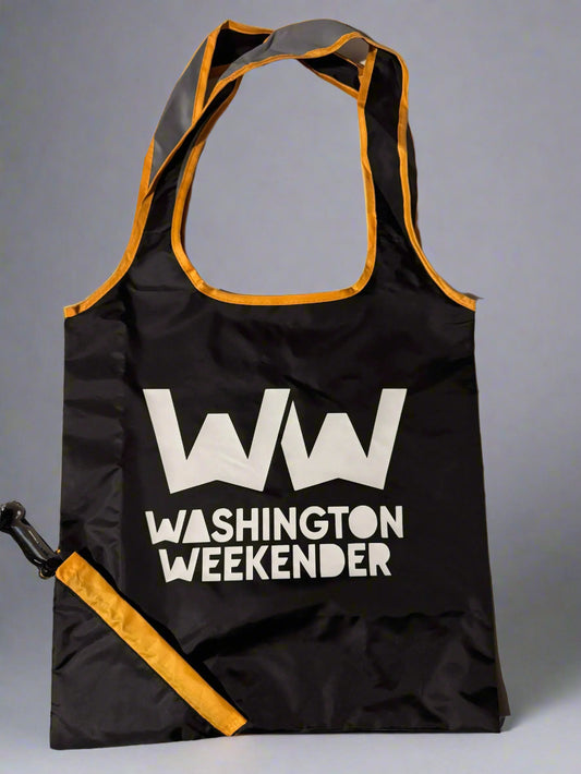 Washington Weekender Official Merchandise Printed Compact Shopper Black