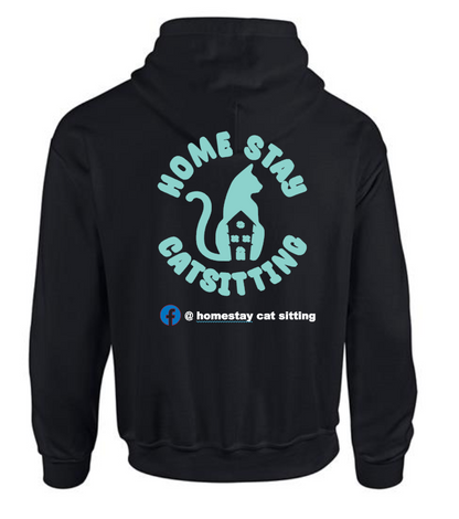 Business Home Stay Catsitting Black Hoodie