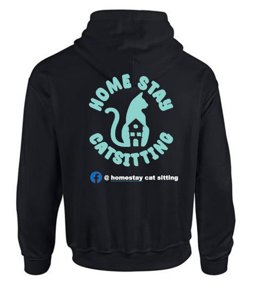 Business Home Stay Catsitting Black Hoodie