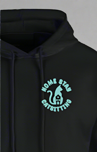 Business Home Stay Catsitting Black Hoodie