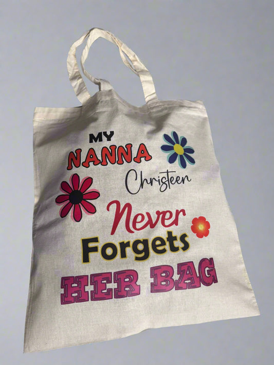 Personalised Tote Shopping Never Forgets Her Bag