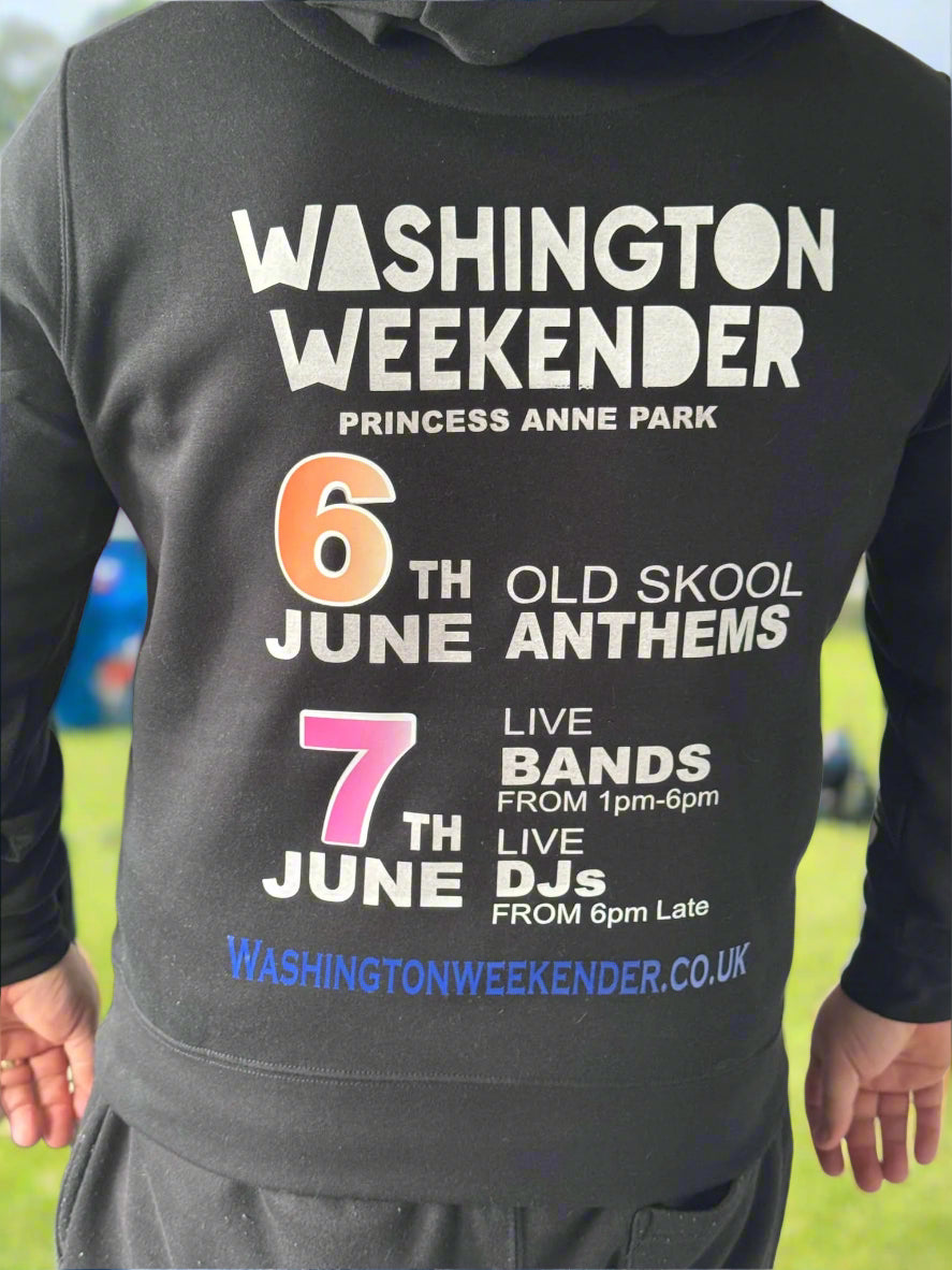 Washington Weekender Official Merchandise PROMO Black Hoodie