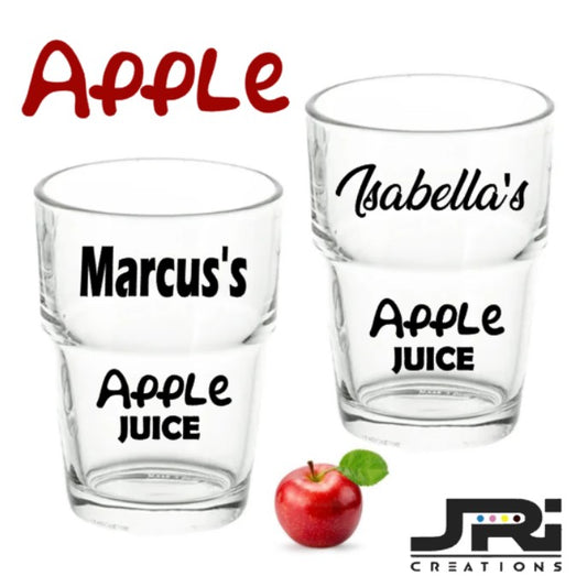 Personalised Named Breakfast Glass Apple Juice