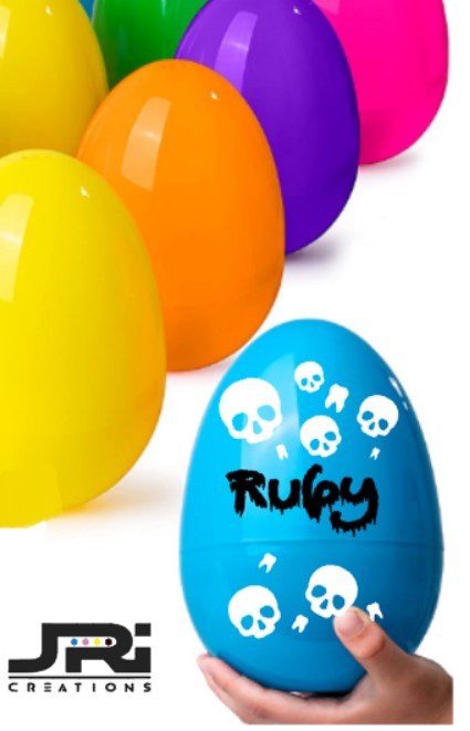 Personalised 7 Inch Halloween Egg Skulls