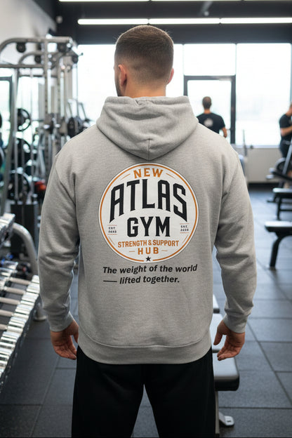 Kid's/Adult Soft Cotton 280GSM Gym Hoodie ( Heather Grey )🏋️‍♂️