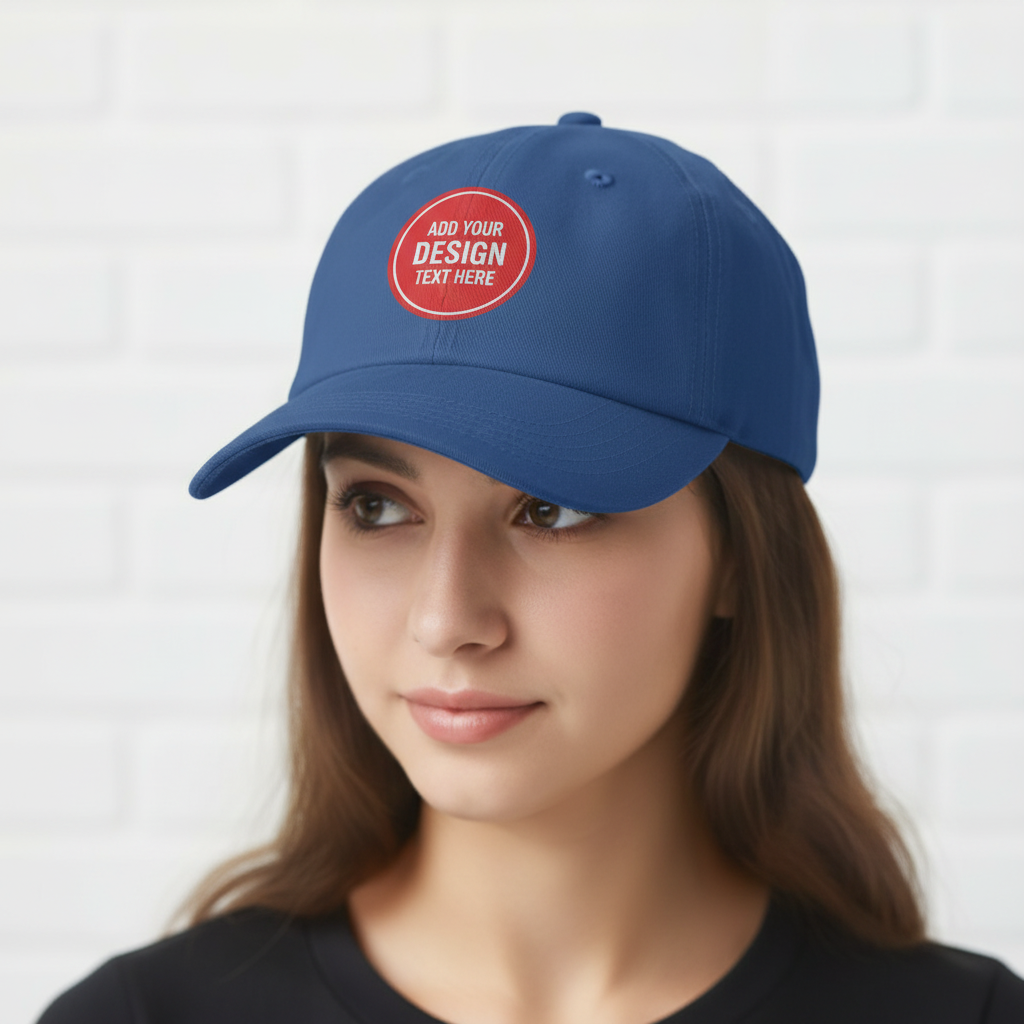 🫟 Design Your Own Royal Blue Cap ( One Size )