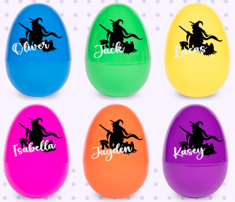 Personalised 7 Inch Halloween Egg Witch