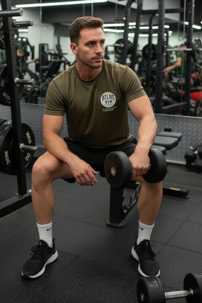 Adult Cool Gym Breathable T-Shirt ( Olive )🏋️‍♂️
