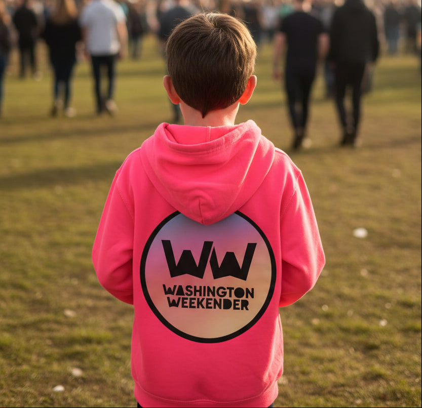 🚨**Washington Weekender Official Event Merchandise**🚨Kids/Adult Hoodie Fluorescent Pink Hooded Sweatshirt