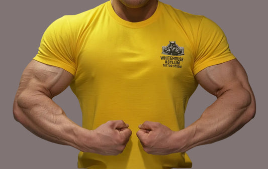 Official Whitehouse Asylum Tattoos Merchandise T-Shirt Summer Edition ( Yellow )