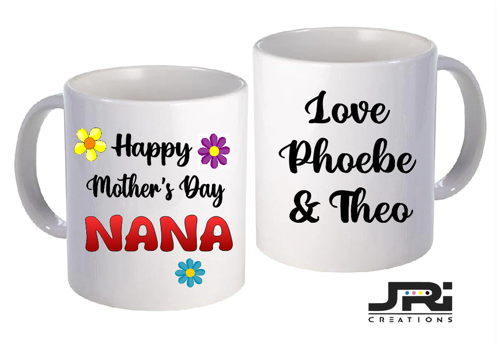 Personalised Printed Mug for Mum – Custom Coffee Cup Gift for Mother's Day – Unique Present for Mummy, Grandma, or Stepmum