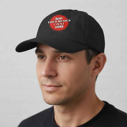🫟 Design Your Own Black Cap ( One Size )