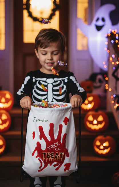 Halloween Drawstring Bag ( Bloody Hand )