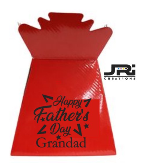 Personalised Bouquet Box Decal Only Fathers Day + Name