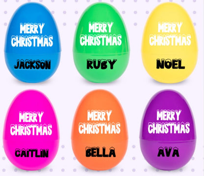 Personalised 7 Inch Merry Christmas Egg