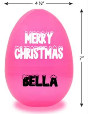 Personalised 7 Inch Merry Christmas Egg
