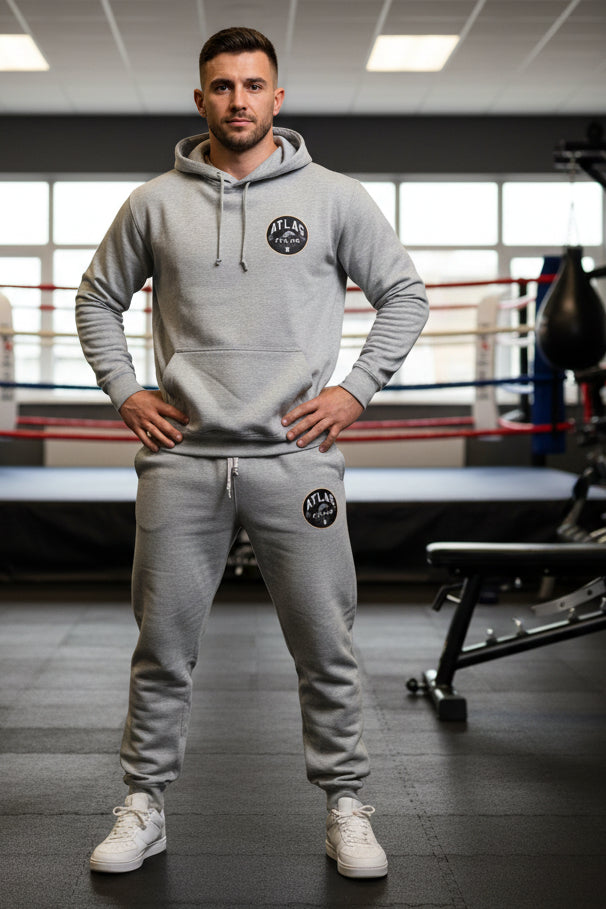 Kid's/Adult Tracksuit Cotton Hoodie & Joggers 280GSM ( Heather Grey) 🥊