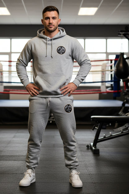Kid's/Adult Tracksuit Cotton Hoodie & Joggers 280GSM ( Heather Grey) 🥊