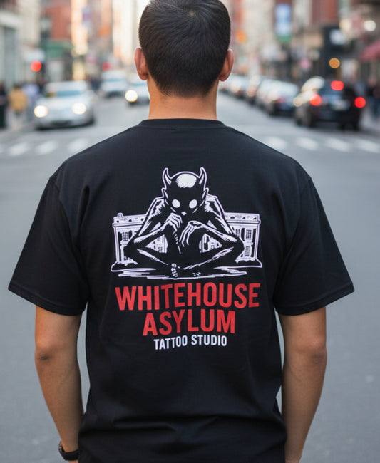 Official Whitehouse Asylum Tattoos Merchandise T-Shirt ( Black )