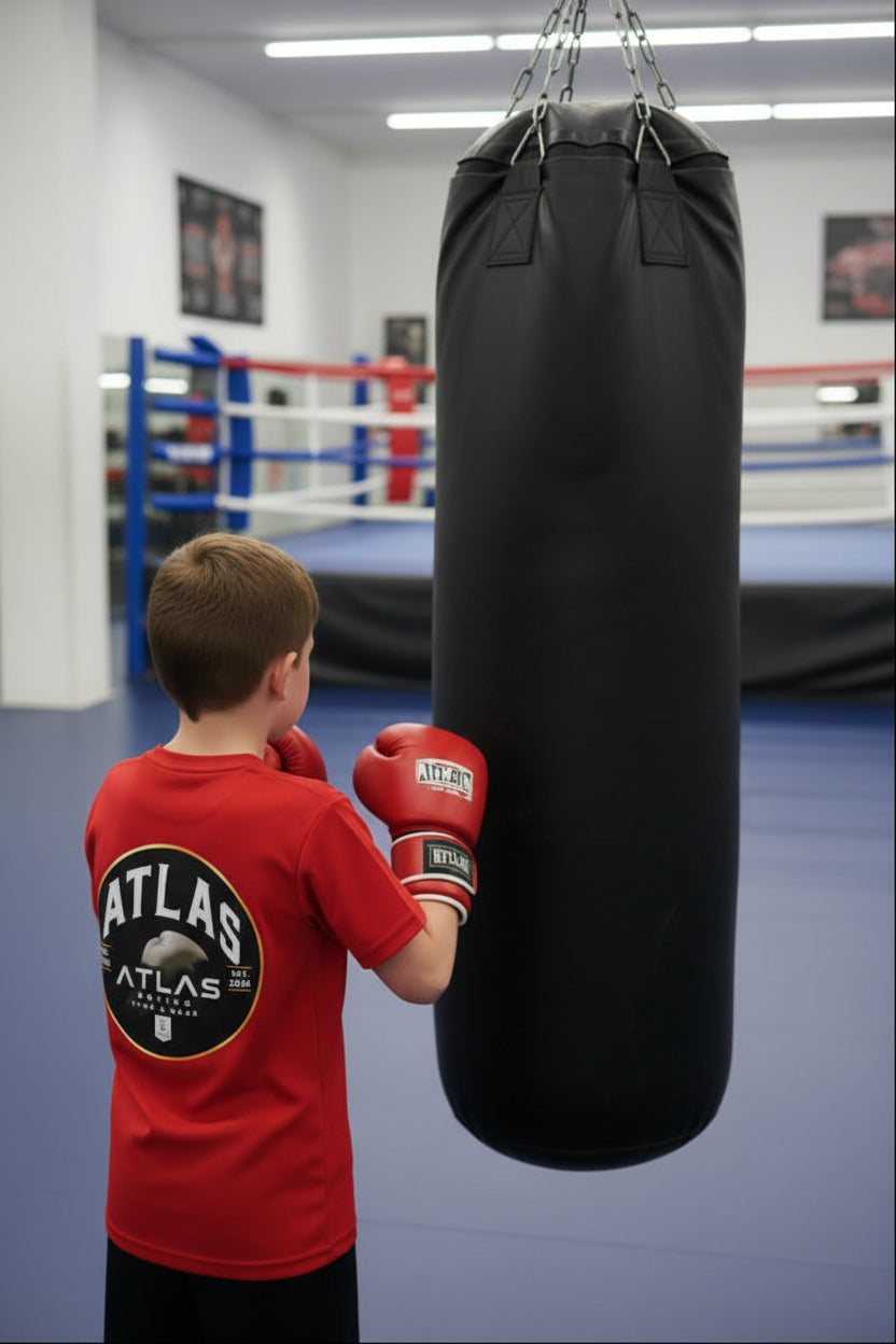 🥊 **Atlas Boxing ** 🥊 Official Merchandise Heavy Cotton T-Shirt ( Red )