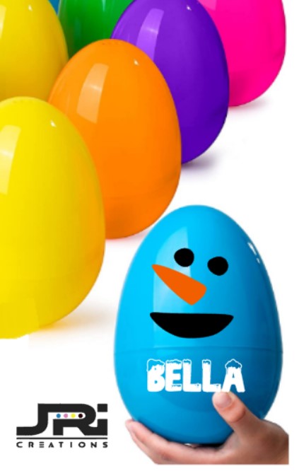 Personalised 7 Inch Christmas Egg Snowman