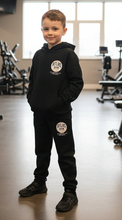 Kid's/Adult Tracksuit Cotton Hoodie & Joggers 280GSM ( Black ) 🏋️‍♀️