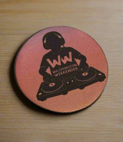 **Washington Weekender Official Event Only Merchandise** Rubber Round 4Inch/10 CM Coaster