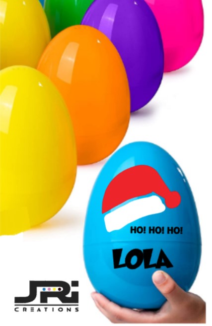 Personalised 7 Inch Christmas Egg Santa