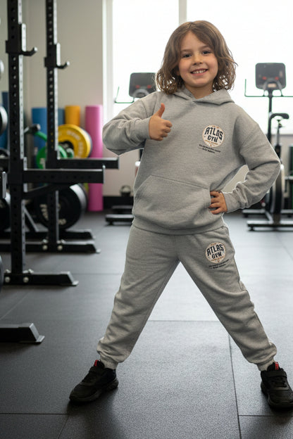Kid's/Adult Tracksuit Cotton Hoodie & Joggers 280GSM ( Heather Grey) 🏋️‍♀️
