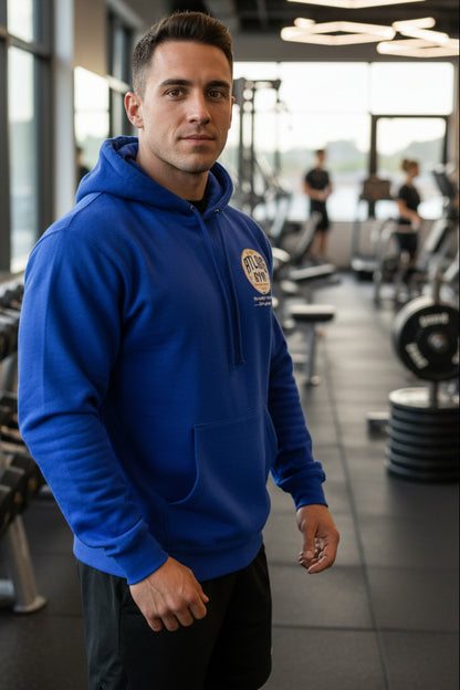 🏋️‍♂️ **New Atlas Gym** 🏋️‍♂️Official Merchandise Soft Cotton 280GSM Gym Hoodie ( Royal Blue )