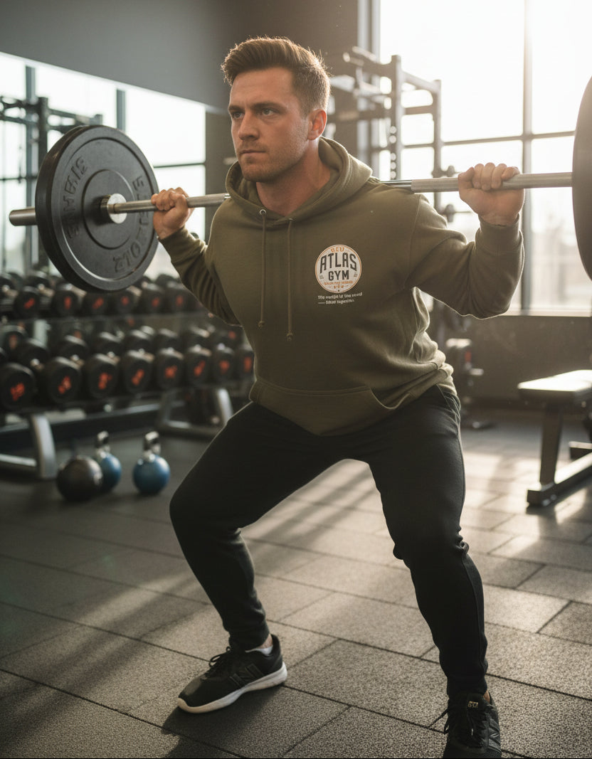 Kid's/Adult Soft Cotton 280GSM Gym Hoodie ( Olive )🏋️‍♂️