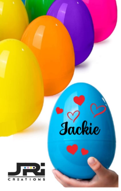 Personalised 7 Inch Valentines Day Egg Hearts