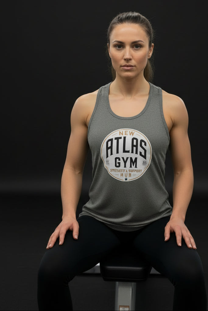 Ladies Cool Gym Tank Top Breathable Vest ( Charcoal )🏋️‍♂️