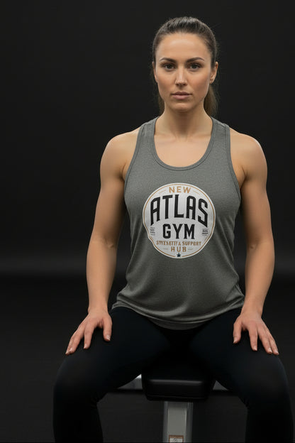 Ladies Cool Gym Tank Top Breathable Vest ( Charcoal )🏋️‍♂️