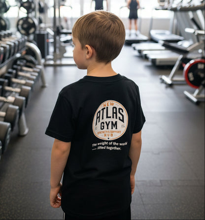 🏋️‍♂️ **New Atlas Gym** 🏋️‍♂️Official Merchandise Heavy Cotton T-Shirt ( Black )