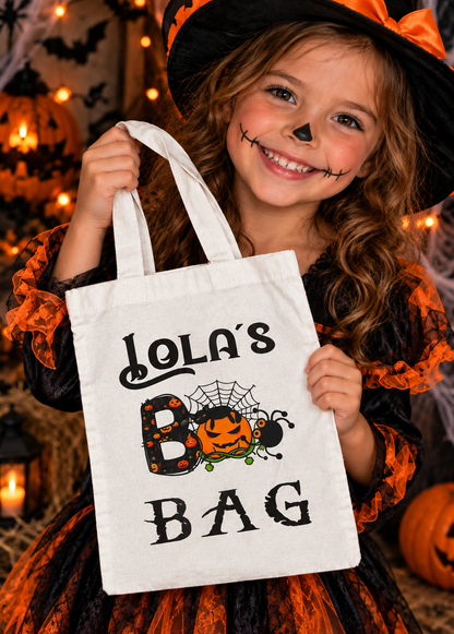 👻 A4 Halloween Boo! Bag ( 32cm Bag For Life ) Orange - White