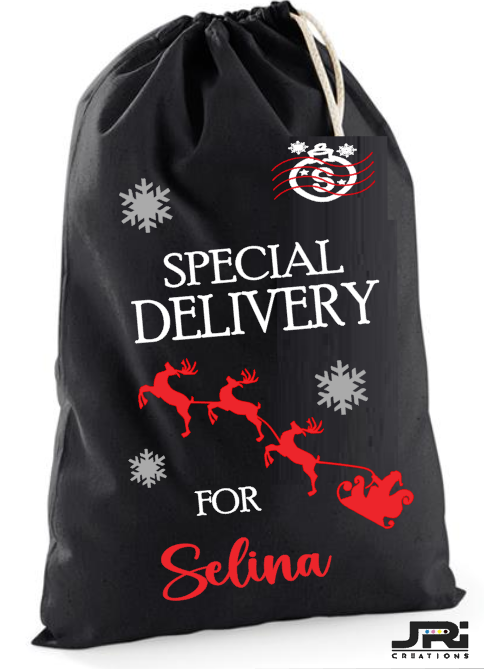 Personalised X/Large Special Delivery Christmas Sack 49x75cm
