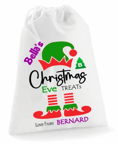 Printed Christmas Eve Elf Treats From Your Elf Drawstring Sack