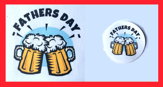 x24 40mm Happy Fathers Day Beers Labels Stickers